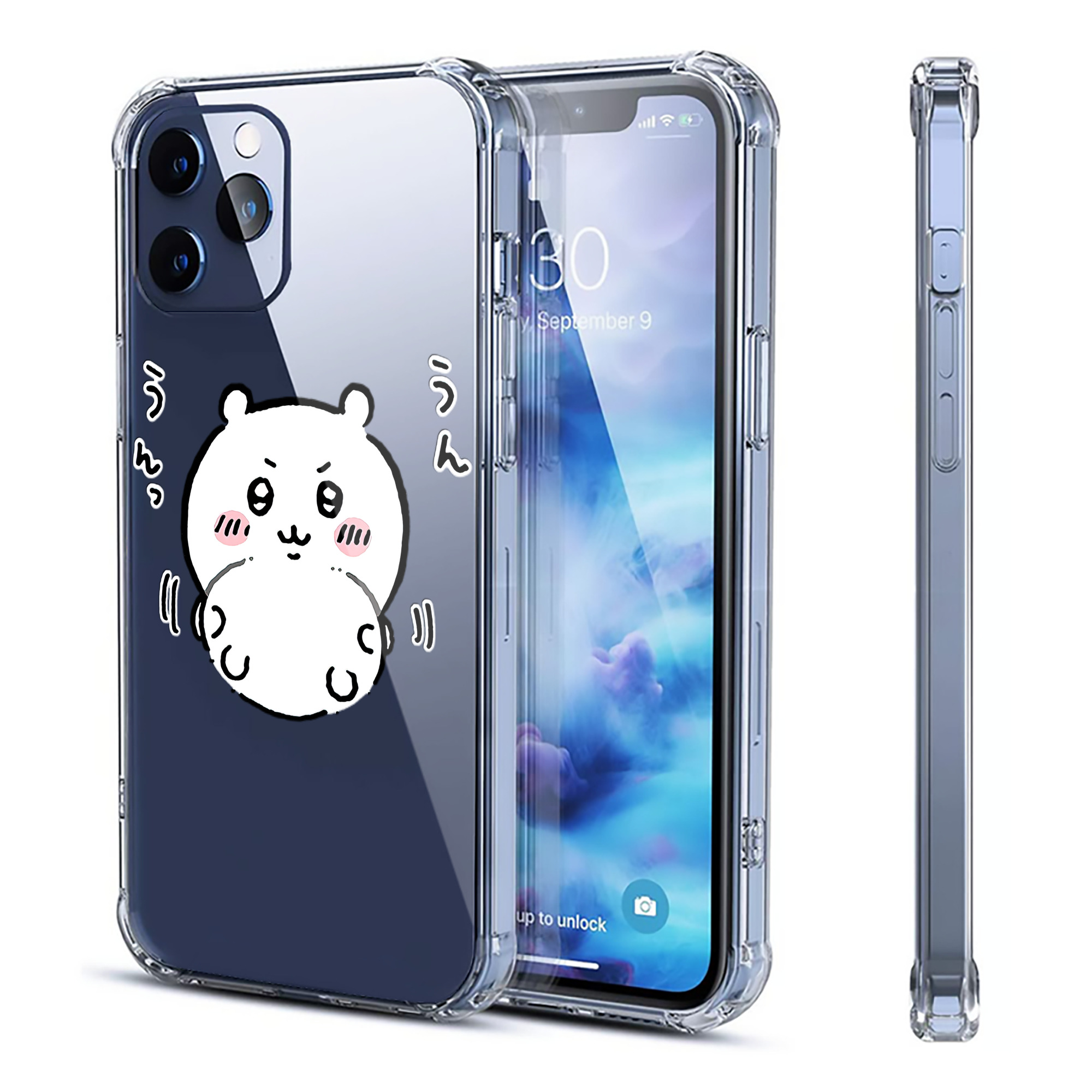 （画像用） ちいかわ ちいかわ Chii-kawa chiikawa 【iPhone 12シリーズ対応】透明スマホケース（クリアソフトケース）